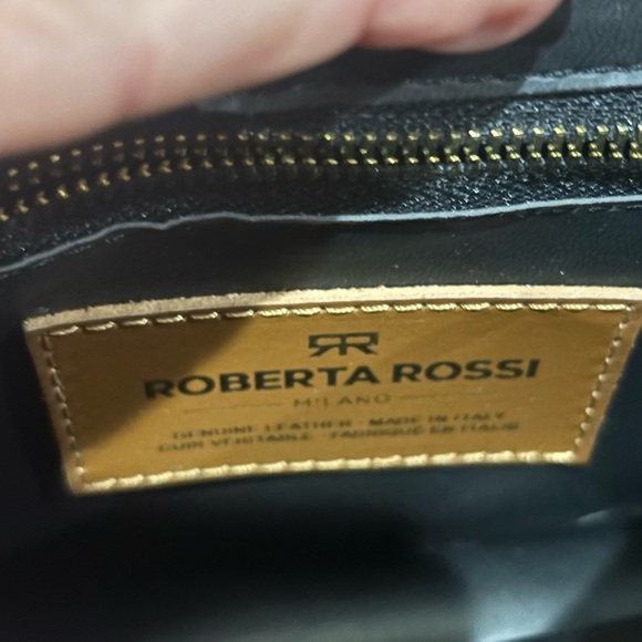 ROBERTA ROSSI leather and raffia bag - Picture 5 of 9